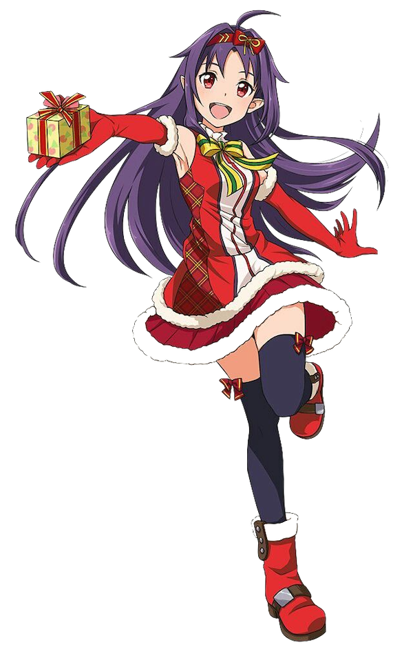 Sword Art Online II - Girl Ecchi Yuuki Konno Sexy in Wishes Christmas