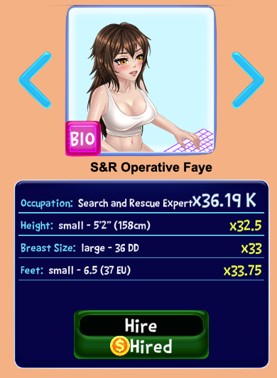 S&R Operative Faye Girl Sexy